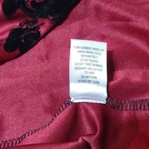 Trixxi Red Floral Bodycon Halter Dress Sz M - Picture 11 of 15